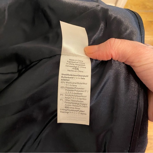 J.Crew Navy Classic Lady Day Coat in Wool Size 6 - Picture 7 of 9